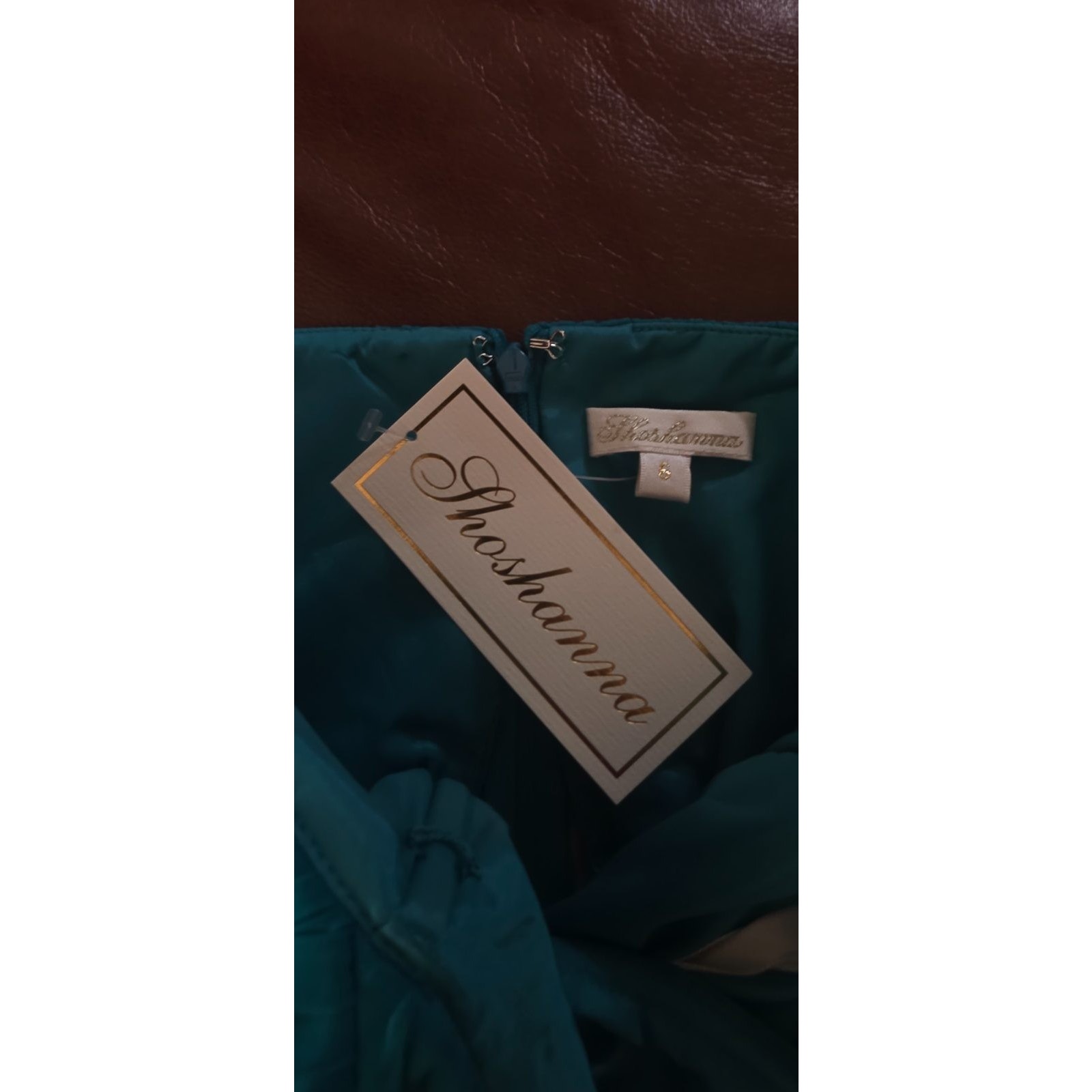 Shoshanna Teal Strapless Pleated Cocktail Mini Dress Size 6 Nwt — image 2 of 8